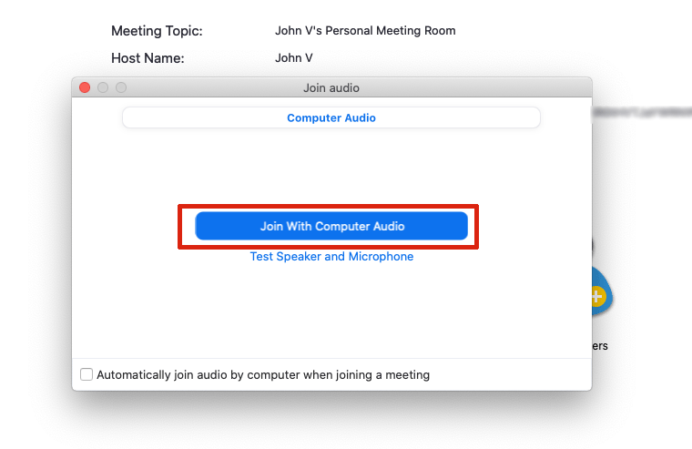Zoom Host Meeting